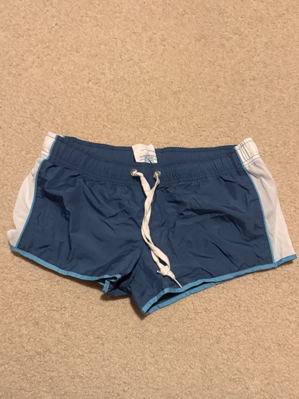 PINK Victoria's Secret Navy Blue Athletic Shorts with White Panels